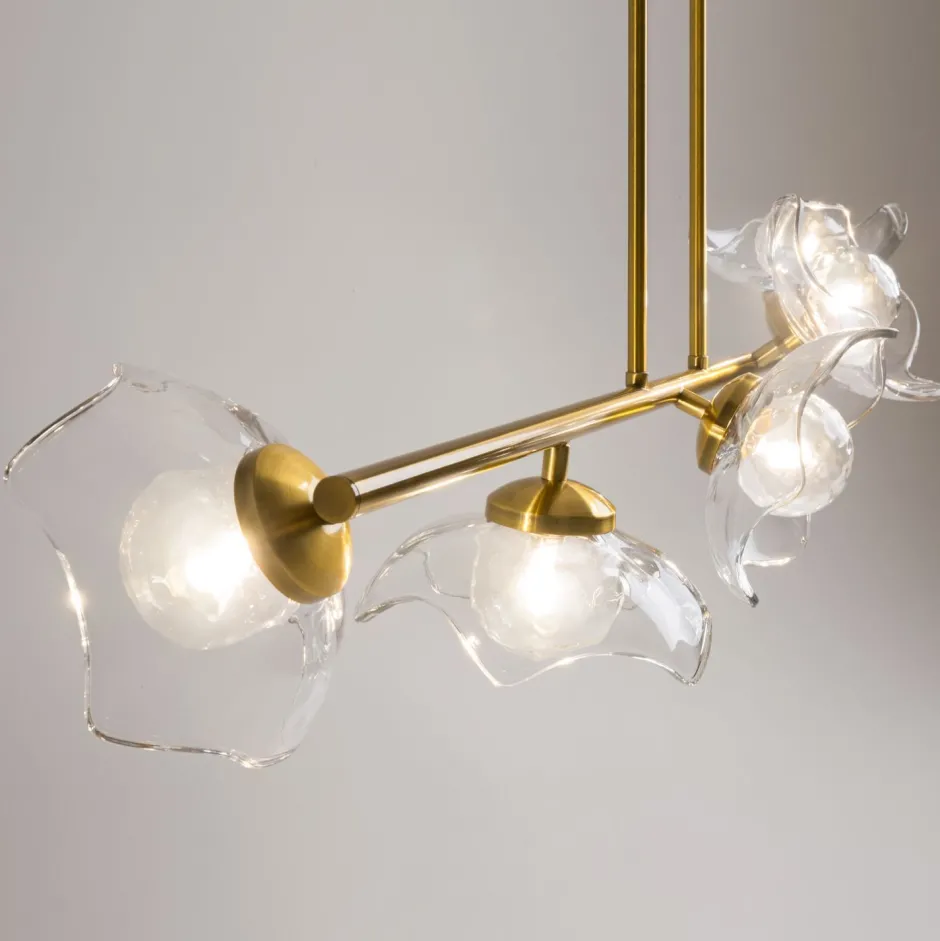 Maytoni Pendelleuchte Glas Metall G9 H: max. 84,4 cm in Messing< Hängelampen|Bürolampen