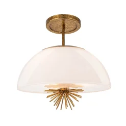 Hängelampen|Bürolampen*Elstead Pendelleuchte Glas Metall D: 45,7 cm rund 3x E14 verstellbar