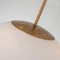 Hängelampen|Bürolampen*Elstead Pendelleuchte Glas Metall D: 45,7 cm rund 3x E14 verstellbar