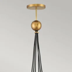 Elstead Pendelleuchte Glas Metall E27 B: 58,9 cm Kugelschirm< Bürolampen|Wohnzimmerlampen