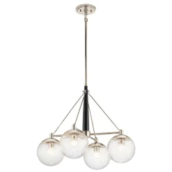 Elstead Pendelleuchte Glas Metall B: 70,3 cm Kugel Schirme LIETA< Hängelampen|Bürolampen