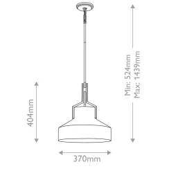 Elstead Pendelleuchte Glas Metall D: 37 cm H: max. 143,9 cm E27< Hängelampen|Esszimmer Lampen