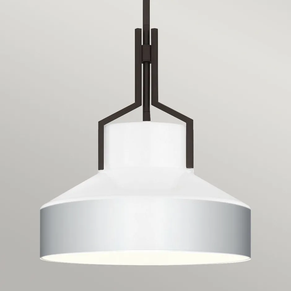 Hängelampen|Esszimmer Lampen*Elstead Pendelleuchte Glas Metall E27 in Bronze Antik Weiß