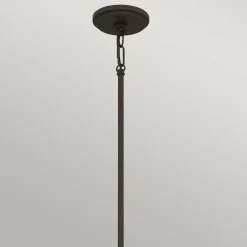 Hängelampen|Esszimmer Lampen*Elstead Pendelleuchte Glas Metall E27 in Bronze Antik Weiß