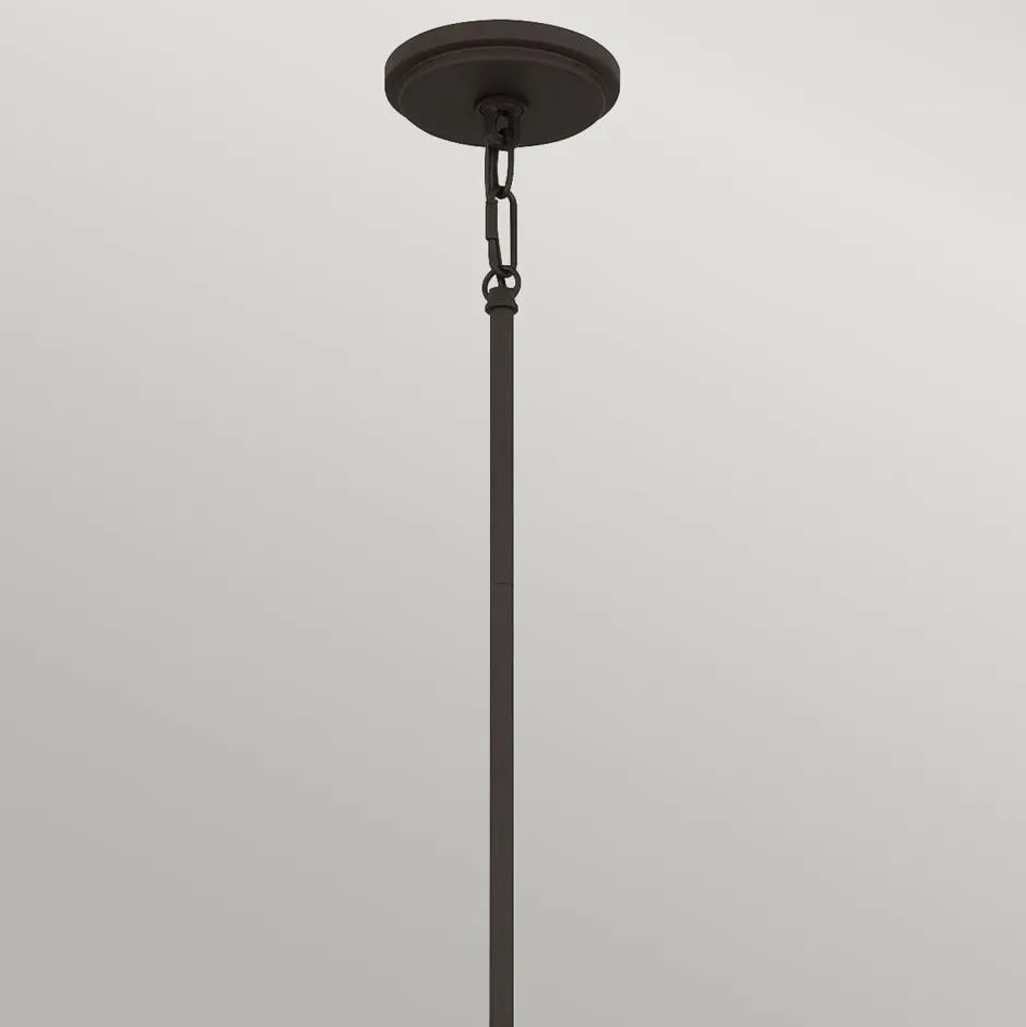 Hängelampen|Esszimmer Lampen*Elstead Pendelleuchte Glas Metall E27 in Bronze Antik Weiß