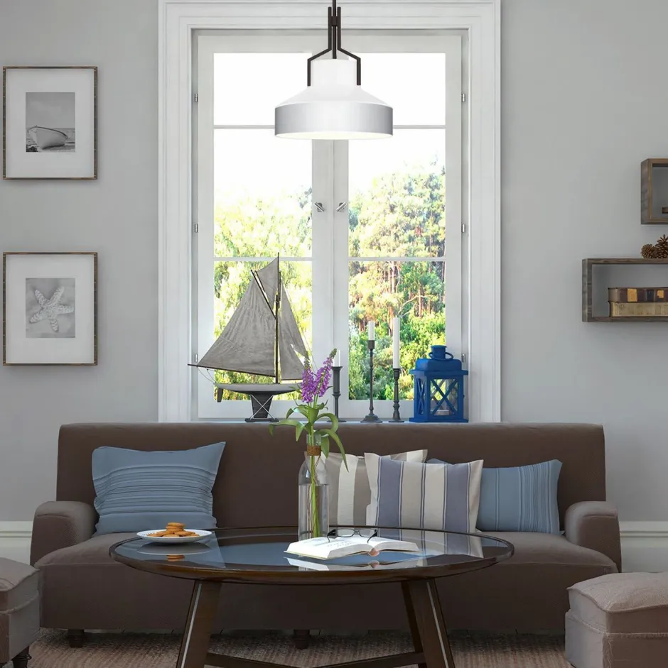 Hängelampen|Esszimmer Lampen*Elstead Pendelleuchte Glas Metall E27 in Bronze Antik Weiß