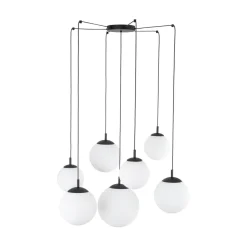 TK Lighting Pendelleuchte Glas Metall B: 400 cm verstellbar 7x E27 XXL< Glaslampen|Metall Lampen