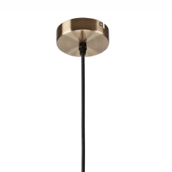 Lamkur Pendelleuchte Glas Metall E27 Ø 28 cm Vintage Esszimmer< Küchenlampen|Vintage Lampen