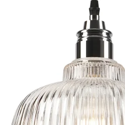 Lamkur Pendelleuchte Glas Metall E27 Ø 28 cm Vintage Esszimmer< Küchenlampen|Vintage Lampen