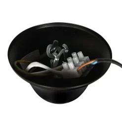 Steinhauer Pendelleuchte Glas Metall Schwarz Rauchgrau B:31 cm E14< Hängelampen|Bürolampen