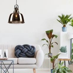 Lamkur Pendelleuchte Glas Schirm Industrial Vintage E27< Hängelampen|Industrie Lampen