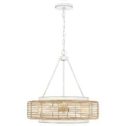 Hängelampen|Bürolampen*Elstead Pendelleuchte Glas Seil Metall E27 D: 50,4 cm rund 4x E27