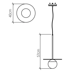 Elstead Pendelleuchte Glas Teakholzfurnier Ø 40 cm E27 Modern< Hängelampen|Bürolampen