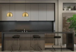 Nowodvorski Pendelleuchte Gold matt GU10 Ø 27,5 cm Metall Retro Kugel< Wohnzimmerlampen|Metall Lampen