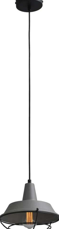 Masterlight Pendelleuchte Grau Ø25cm Ziergitter Schwarz PRATO< Industrie Lampen|Vintage Lampen