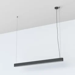 Nowodvorski Pendelleuchte Grau T8 LED mit 3000 K warmweiß B: 125 cm lang< Bürolampen|Wohnzimmerlampen