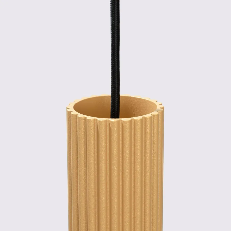 Hängelampen|Wohnzimmerlampen*Sollux Pendelleuchte GU10 2-flammig aus Aluminium B: 30 cm in Gold