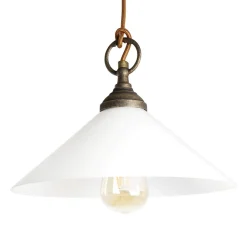 Glaslampen|Metall Lampen*Giovanni Battista Pendelleuchte Höhenverstellbar aus echtem Messing