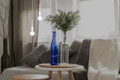 Hängelampen|Bürolampen*Belis Pendelleuchte Holz Metall Weiß E27 Ø14 cm rund wohnlich