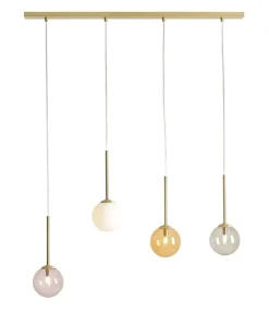 ALDEX Pendelleuchte in Gold Weiß Schwarz Bernstein 100 cm G9< Bürolampen|Feuchtraumleuchten