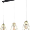 TK Lighting Pendelleuchte in Schwarz Gold 3xE27 Esstisch OHLA< Hängelampen|Esszimmer Lampen