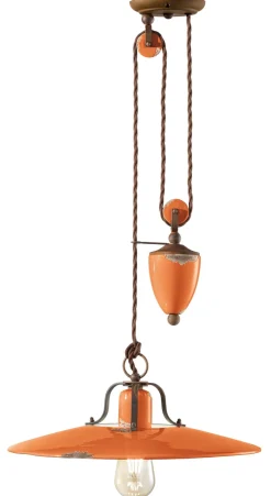 Wohnzimmerlampen|Keramiklampen*Ferroluce Pendelleuchte Industrial Keramik verstellbar E27 NICOLA