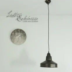 Hängelampen|Esszimmer Lampen*Trio Reality Pendelleuchte Industrial aus Metall Ø 26 cm Braun antik