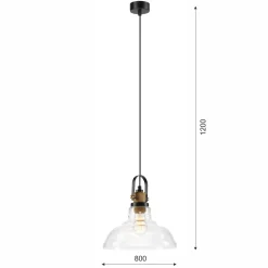 Lamkur Pendelleuchte Industrial Vintage Glas Schirm E27< Hängelampen|Industrie Lampen