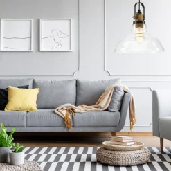 Lamkur Pendelleuchte Industrial Vintage Glas Schirm E27< Hängelampen|Industrie Lampen