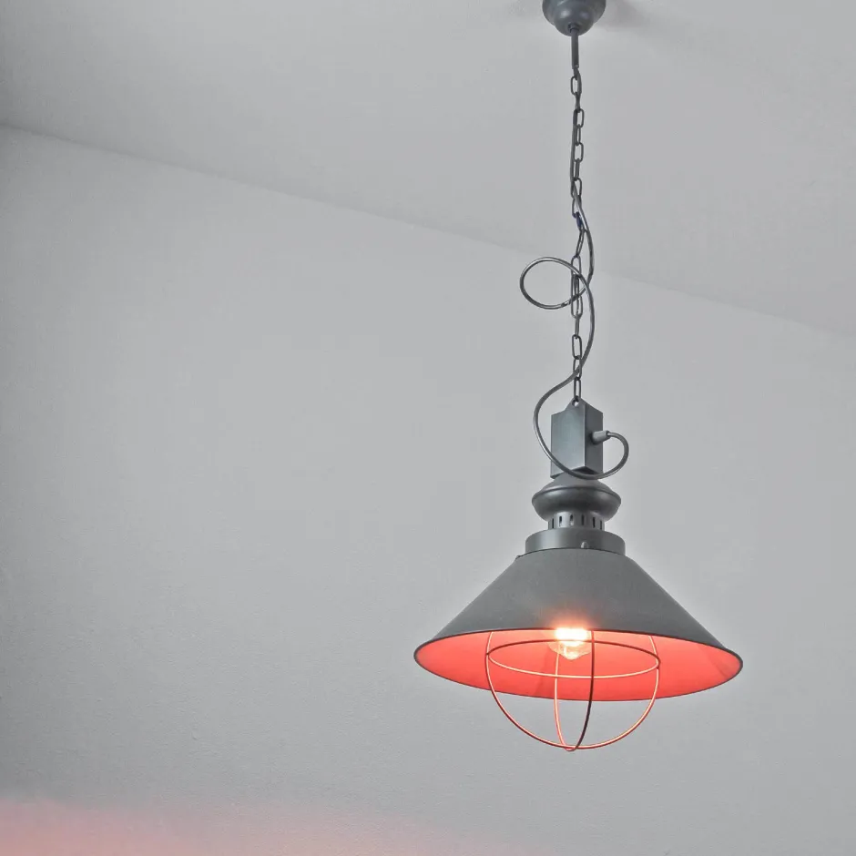 Hängelampen|Esszimmer Lampen*Nowodvorski Pendelleuchte Industriedesign Esstisch in Grau Kupfer