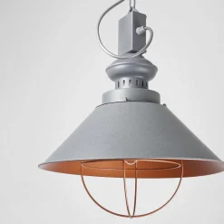 Hängelampen|Esszimmer Lampen*Nowodvorski Pendelleuchte Industriedesign Esstisch in Grau Kupfer