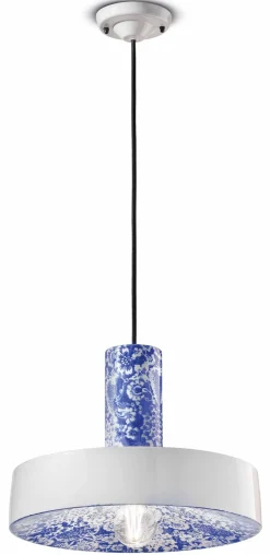 Ferroluce Pendelleuchte Keramik E27 Ø 35 cm rund H: max. 146 cm< Esszimmer Lampen|Keramiklampen