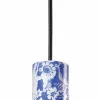 Wohnzimmerlampen|Esszimmer Lampen*Ferroluce Pendelleuchte Keramik E27 D: 5,5 cm Blau Muster rund