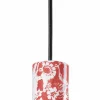 Ferroluce Pendelleuchte Keramik E27 D: 5,5 cm rund Rot Muster< Wohnzimmerlampen|Esszimmer Lampen