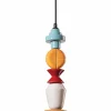 Wohnzimmerlampen|Keramiklampen*Ferroluce Pendelleuchte Keramik E27 Gelb Bunt Retro Design SILVIA
