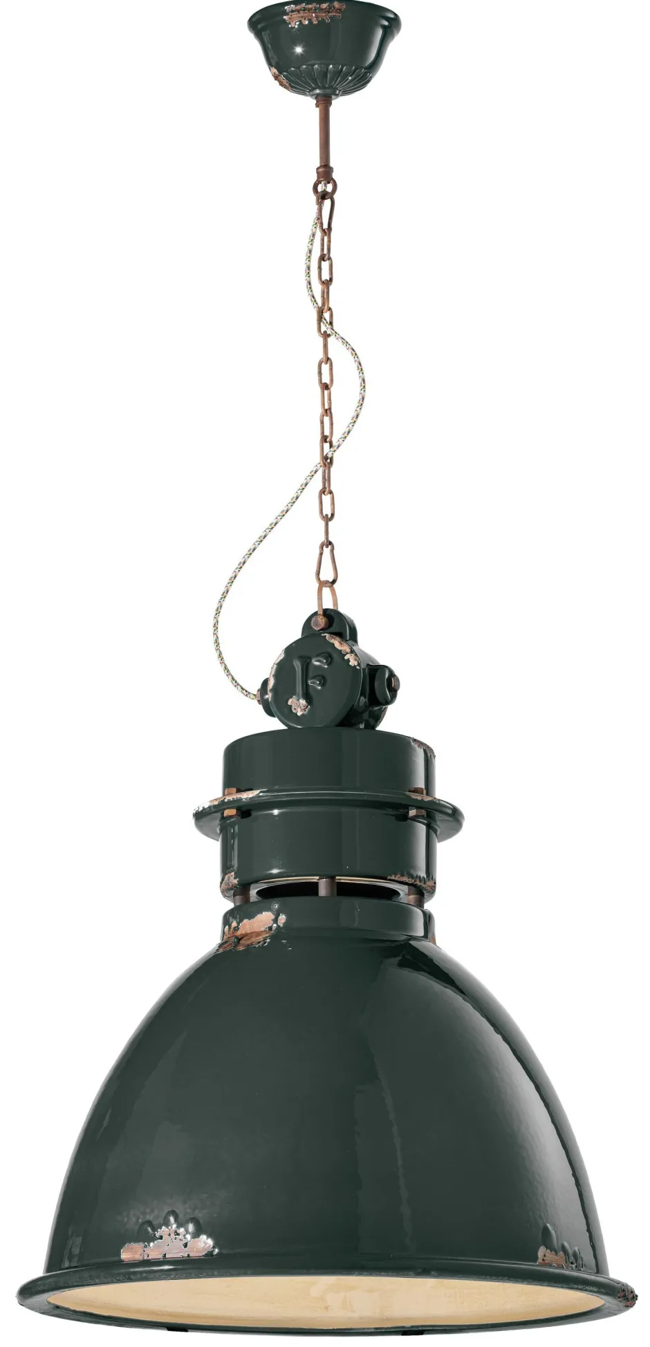 Wohnzimmerlampen|Rustikale Lampen*Ferroluce Pendelleuchte Keramik E27 H: max. 140 cm Vintage Design