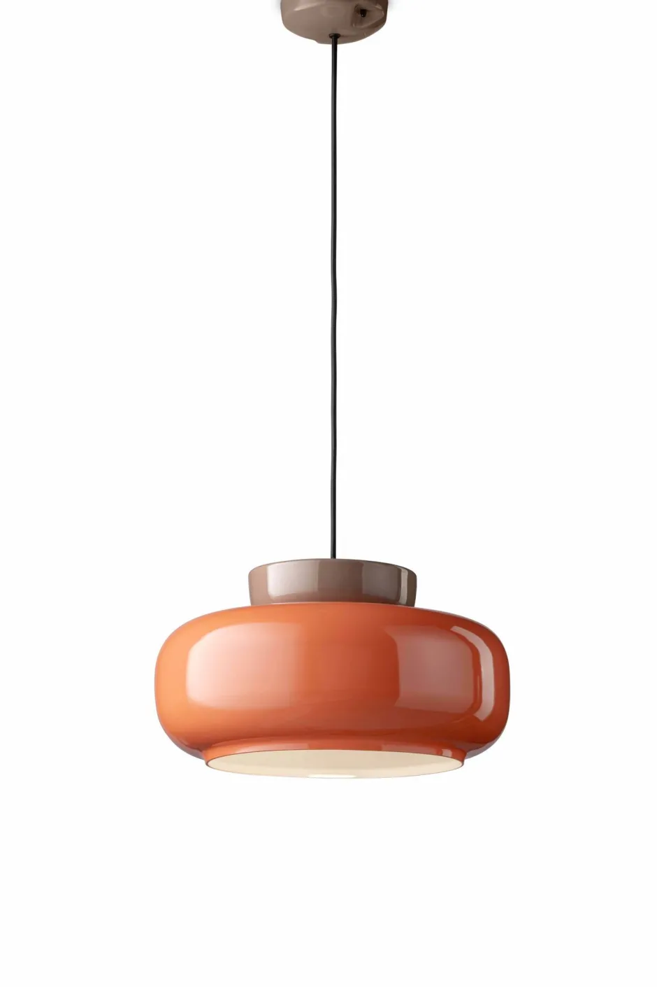 Wohnzimmerlampen|Glaslampen*Ferroluce Pendelleuchte Keramik Glas D: 37 cm rund H: max. 140 cm