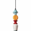 Ferroluce Pendelleuchte Keramik Petrol Bunt E27 Retro Design< Wohnzimmerlampen|Retro Lampen