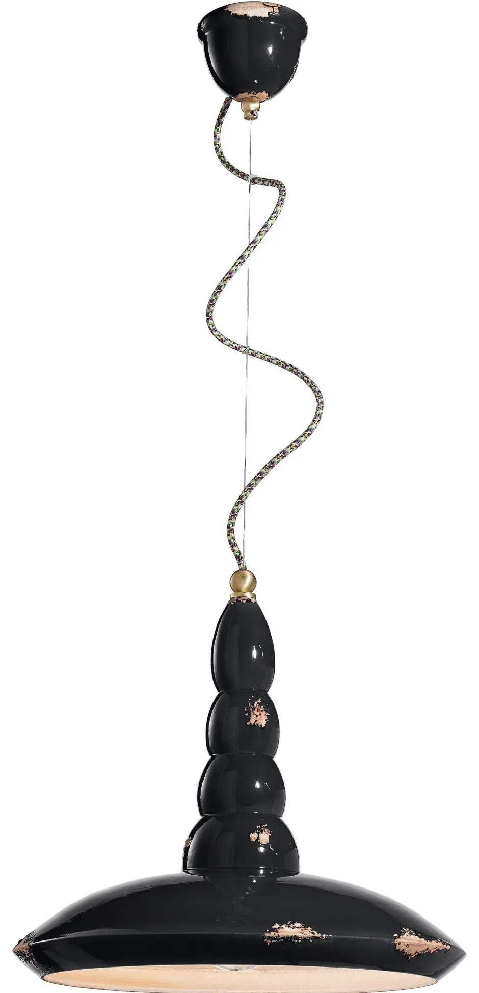 Wohnzimmerlampen|Esszimmer Lampen*Ferroluce Pendelleuchte Keramik rund Ø 40 cm H: max. 137 cm E27