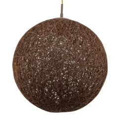 Easylight Pendelleuchte Kugel Geflecht Braun rund Ø 39 cm Metall< Moderne Lampen|Kugellampen