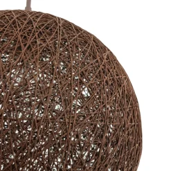 Easylight Pendelleuchte Kugel Geflecht Braun rund Ø 39 cm Metall< Moderne Lampen|Kugellampen