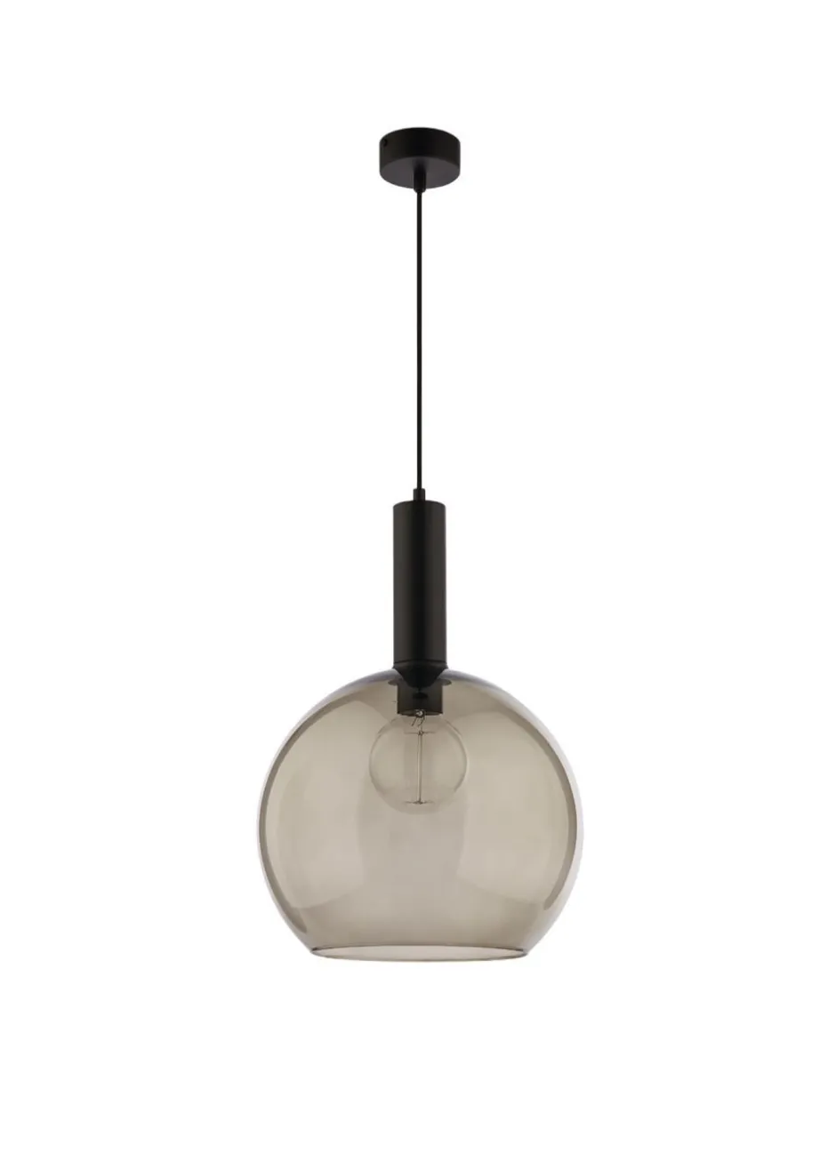 Kugellampen|Retro Lampen*Jupiter Pendelleuchte Kugel Rauch Glas Ø30cm LYSITOS Lampe