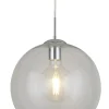 Searchlight Pendelleuchte Kugel Schirm Ø 30 cm Glas E27 H: max. 1,2 m< Hängelampen|Wohnzimmerlampen