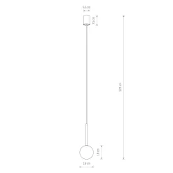 Nowodvorski Pendelleuchte Kugel Schirm Ø 16 cm in Schwarz Weiß Gold G9< Hängelampen|Feuchtraumleuchten