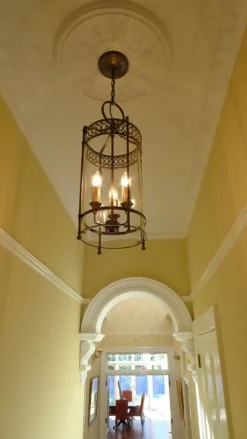 Hängelampen|Rustikale Lampen*Elstead Pendelleuchte KUPOLA Nickel Ø26cm kürzbar Lampe