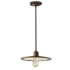 Hängelampen|Industrie Lampen*Elstead Pendelleuchte LANA Bronze Spiegel Ø30cm Lampe