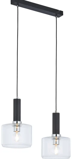 Jupiter Pendelleuchte lang Metall Schwarz E27 verstellbar< Hängelampen|Moderne Lampen