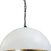 Industrie Lampen|Vintage Lampen*Masterlight Pendelleuchte LARINO Weiß Gold Ø50cm E27 Industrie