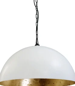 Industrie Lampen|Vintage Lampen*Masterlight Pendelleuchte LARINO Weiß Gold Ø50cm E27 Industrie