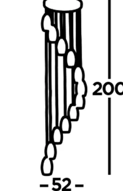 Hängelampen|Led Lampen*Searchlight Pendelleuchte LED Ø 52 cm H: max. 2 m verstellbar 12-flammig